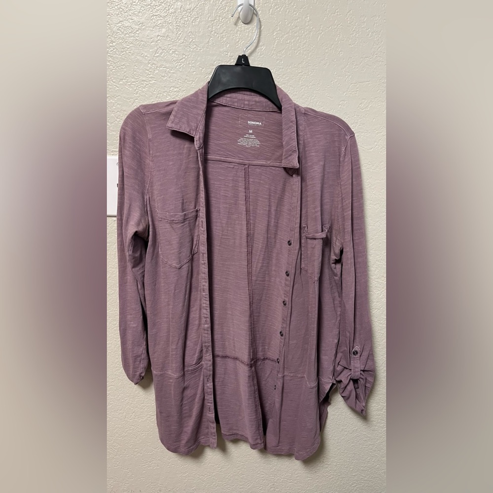 Women’s lavender button down